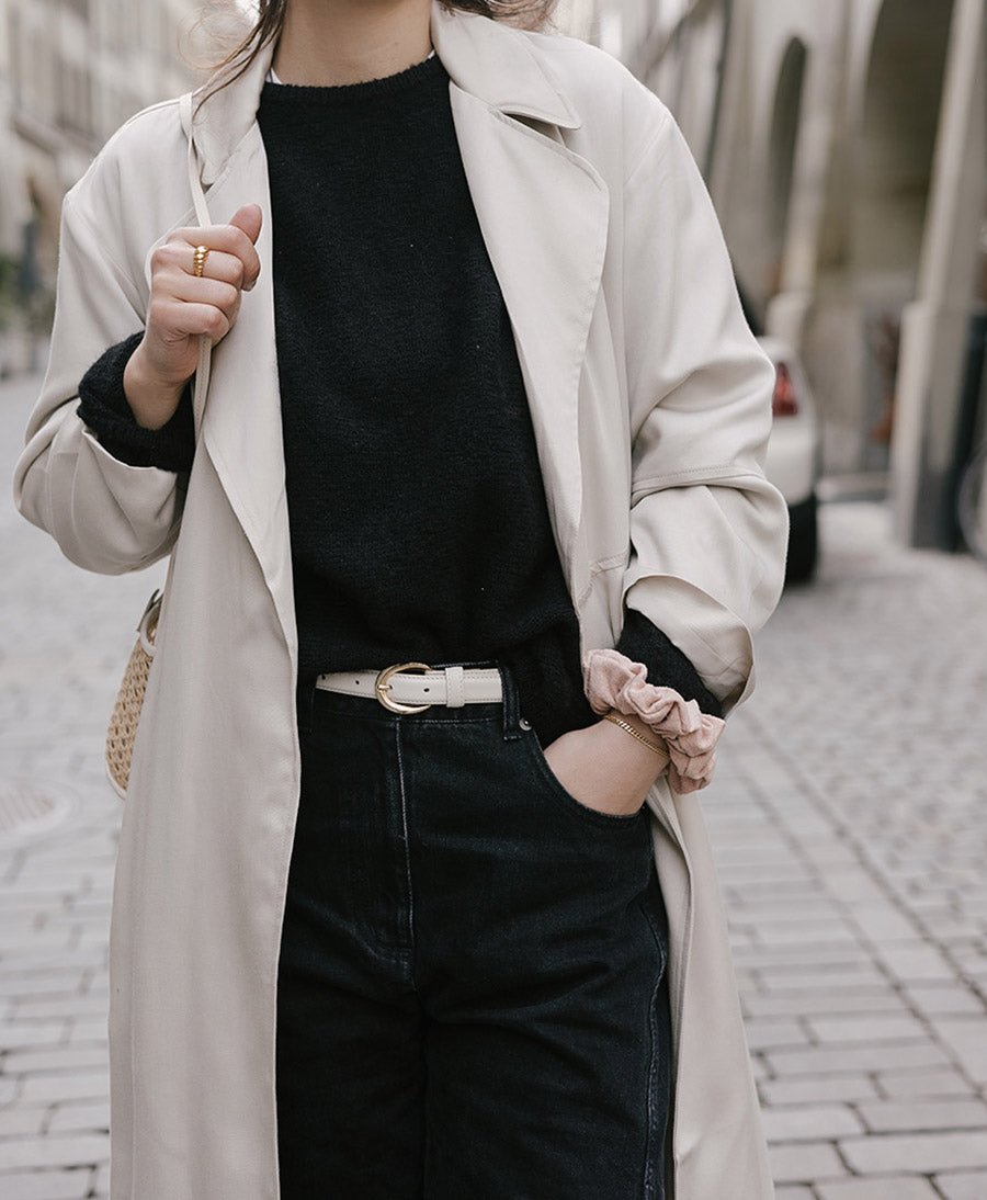 Trench Coat / Mantel aus Tencel - Steinbeige - COSSAC - clomes