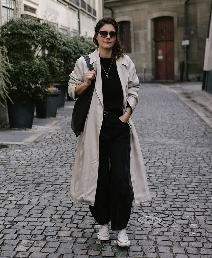 Trench Coat / Mantel aus Tencel - Steinbeige - COSSAC - clomes