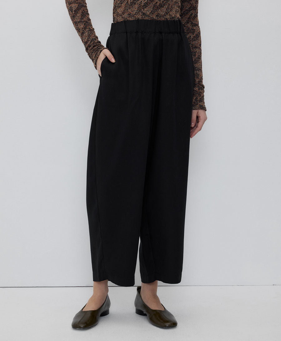 Stoffhose TURIN aus Tencel - schwarz