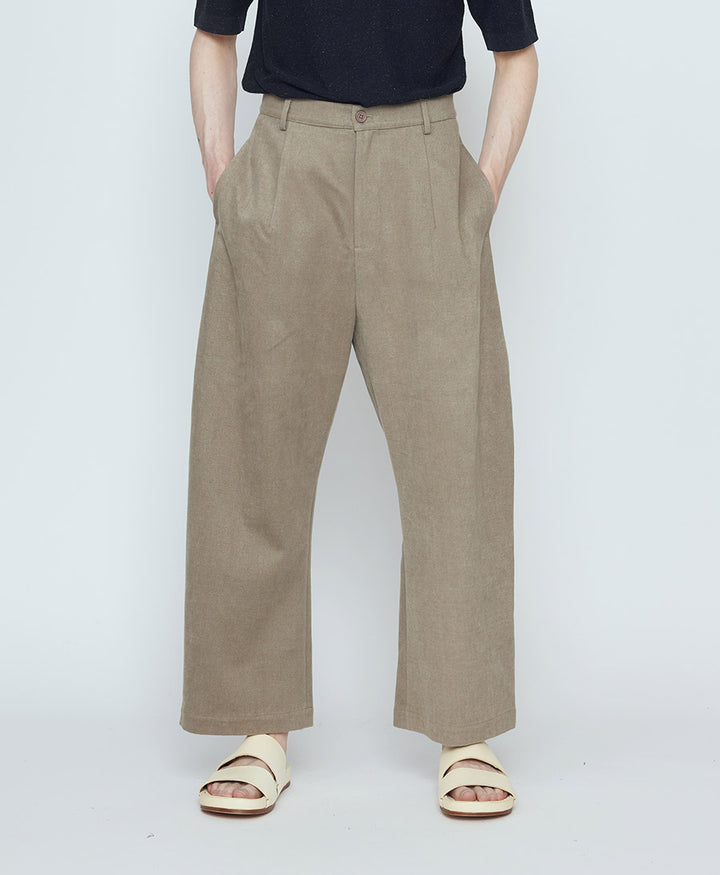 Stoffhose Tailored Curve Legged Trouser - Umber