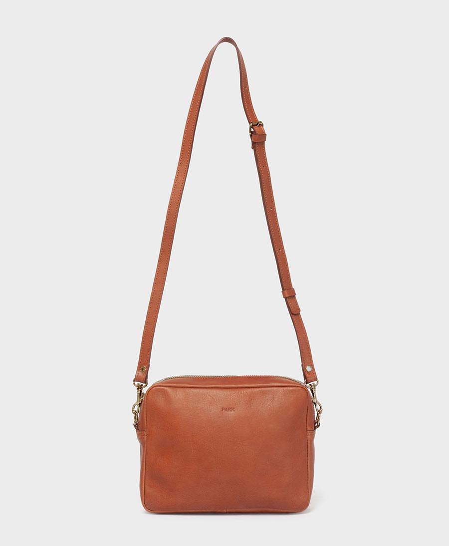 Umhängetasche Crossbody Bag braun / messing - PARK - clomes