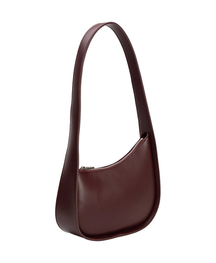 Schultertasche WILLOW aus veganem Leder - Plum