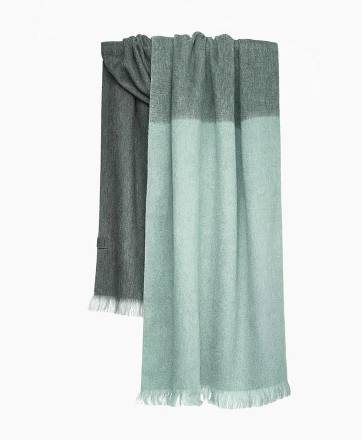 Halstuch Alpaka Schal - Ombre Verde Gris