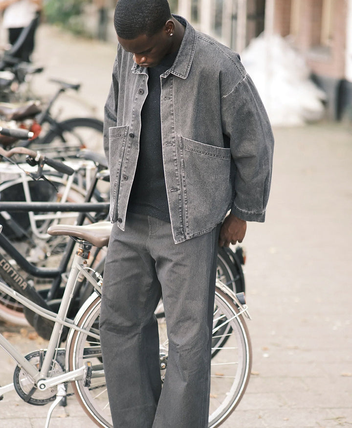 Hemdjacke Signature Panel Pockets Shirt Jacket - Washed Black