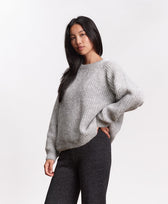 Strickpullover VICO JUNGLE FOLK  in Hellgrau