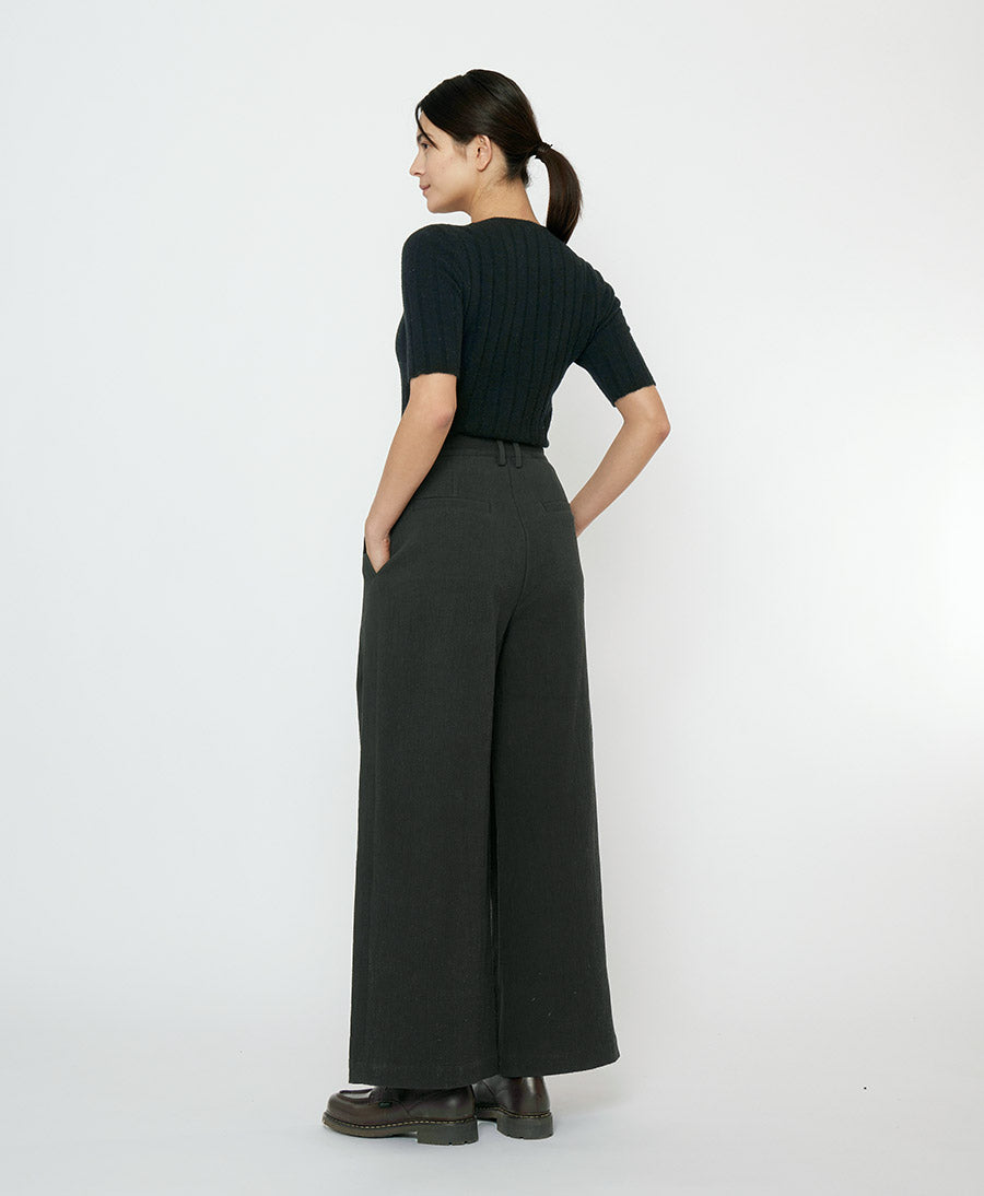 Stoffhose aus Baumwolle - Wide Legged Skate Trouser - Schwarz