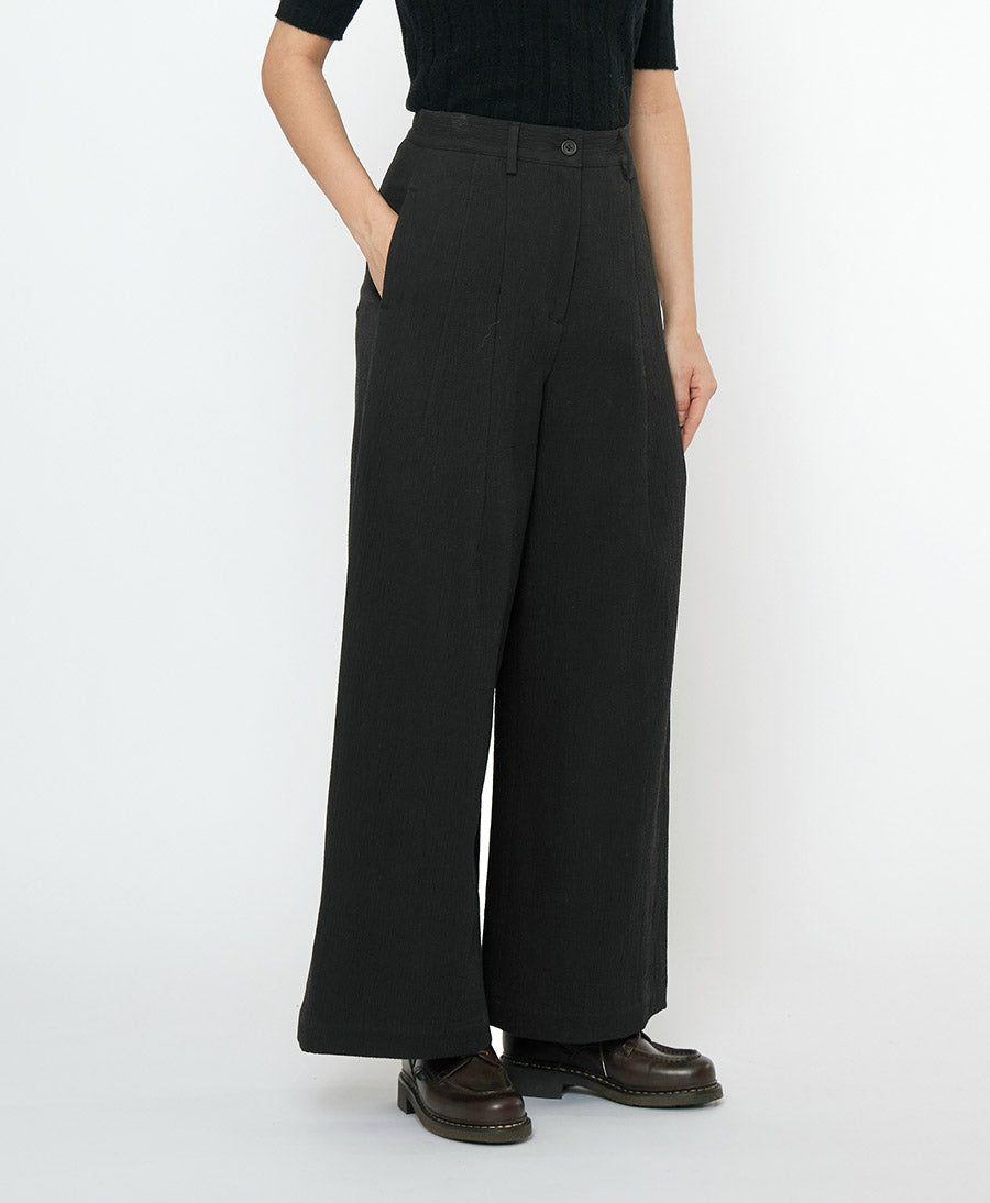 Stoffhose aus Baumwolle - Wide Legged Skate Trouser - Schwarz