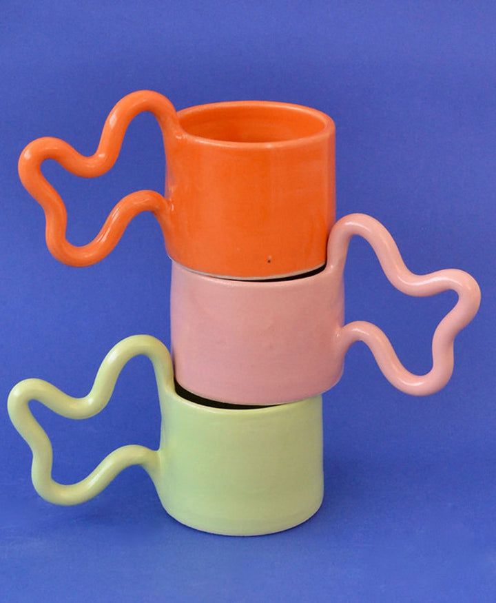 Tasse aus Keramik - Wiggle Mug Rosa