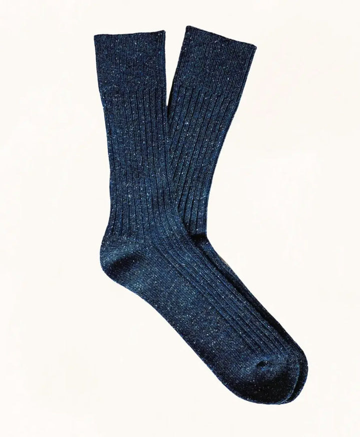 Socken Seide & Wolle - Dunkelblau