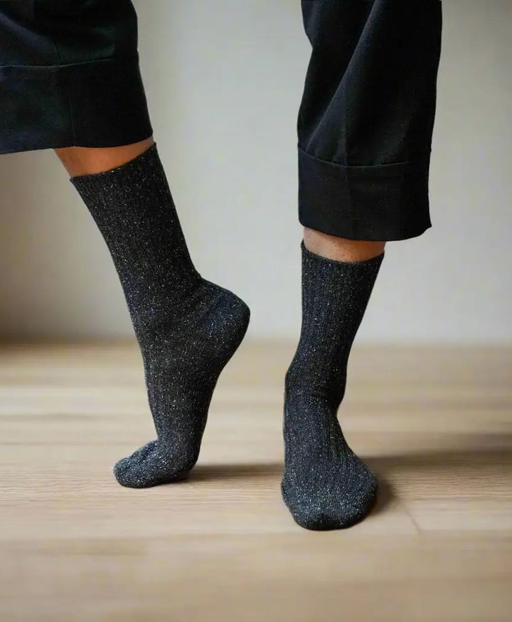 Socken Seide & Wolle - Anthrazit