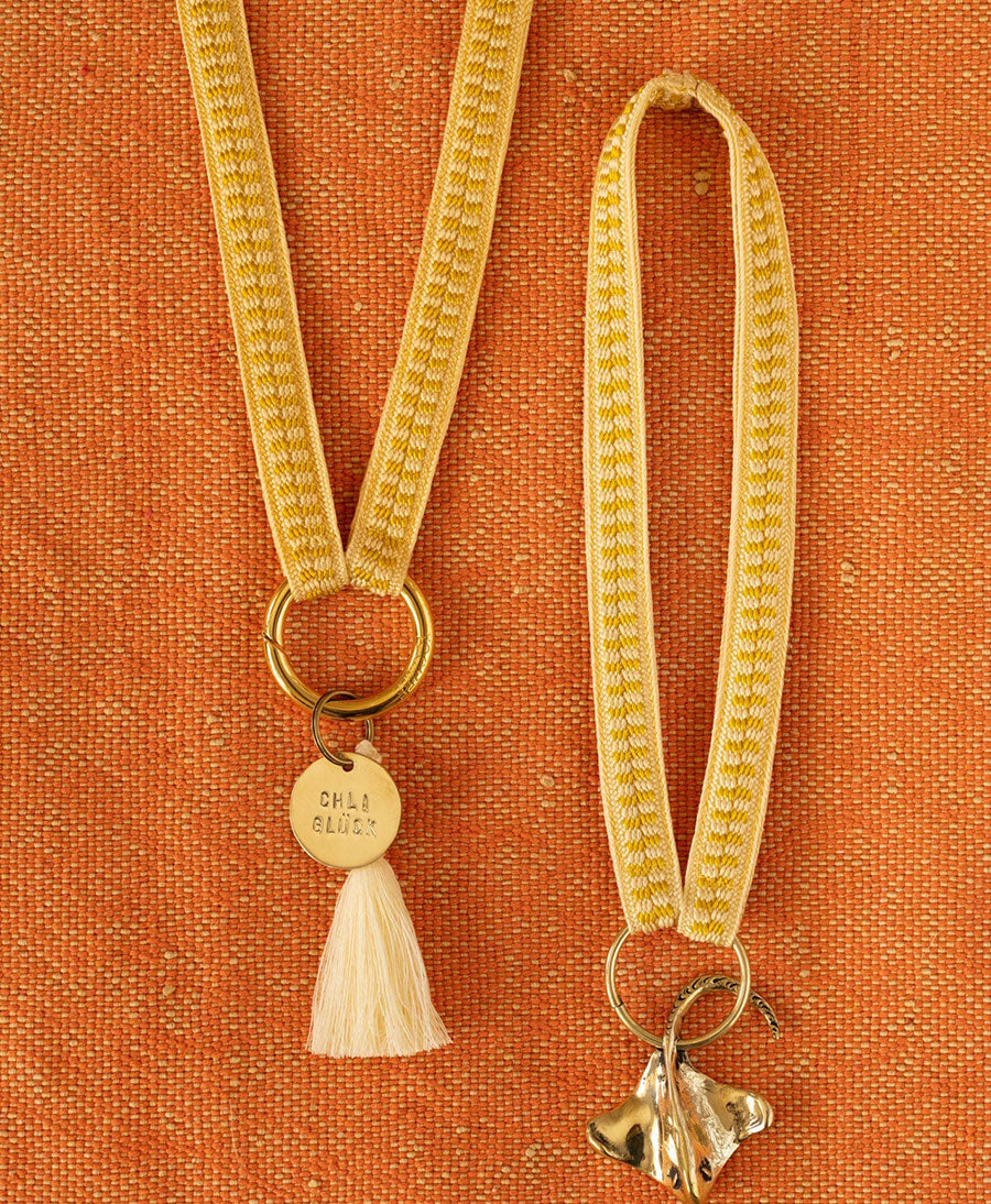 Schlüsselband vergoldeter Karabiner - Sunshine