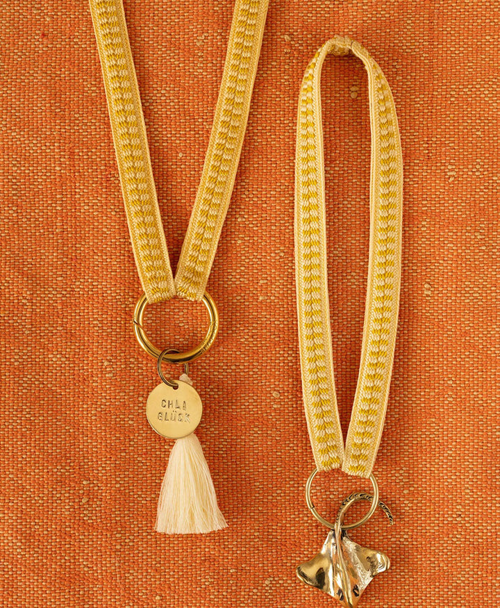 Schlüsselband vergoldeter Karabiner - Sunshine