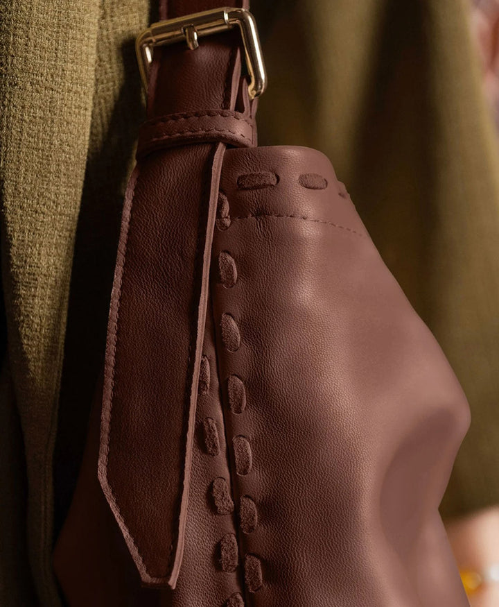 Ledertasche NAIMA - Dunkelbraun