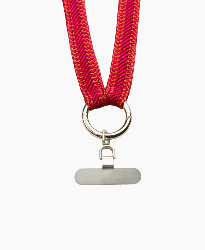 Handykette Phone Chain Set - Pomegranate / Silbrig