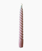 Spiral Stabkerze Zweifarbig Allumee in Hellblau / Rosa