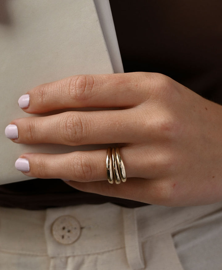 Fingerring Gold "Eclipse Stacking Ring"