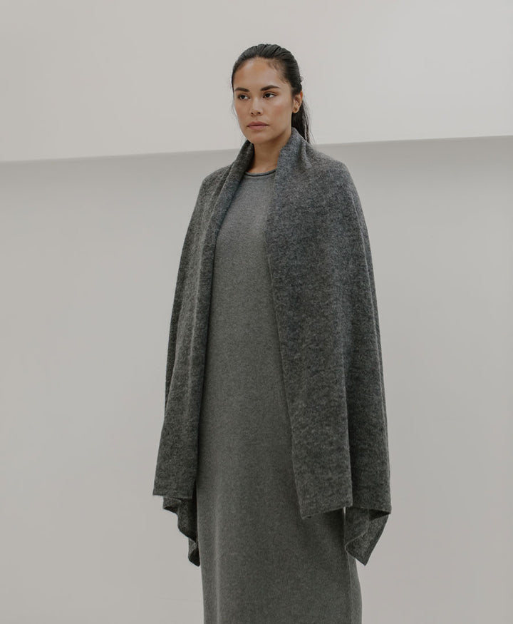Alpaca Travel Wrap Schal - Dunkelgrau