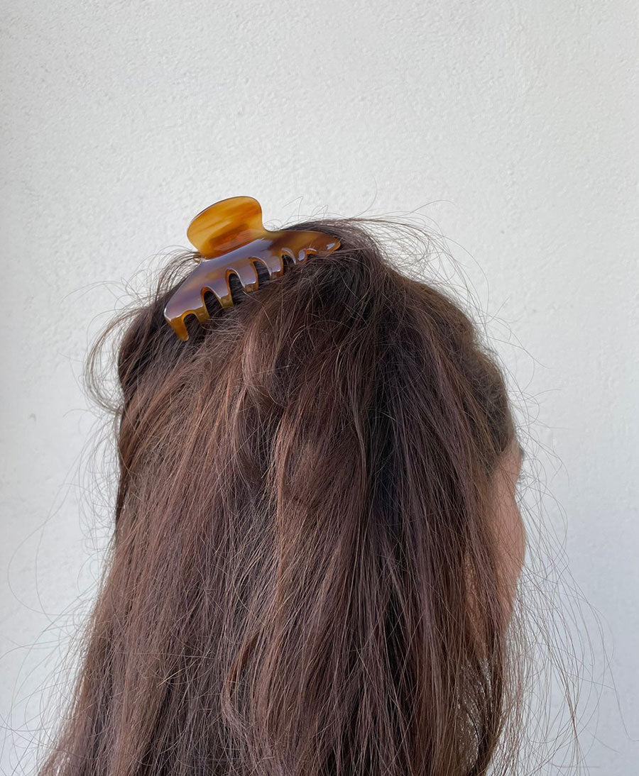 Haarklammer DEMY aus Acetat - Caramel
