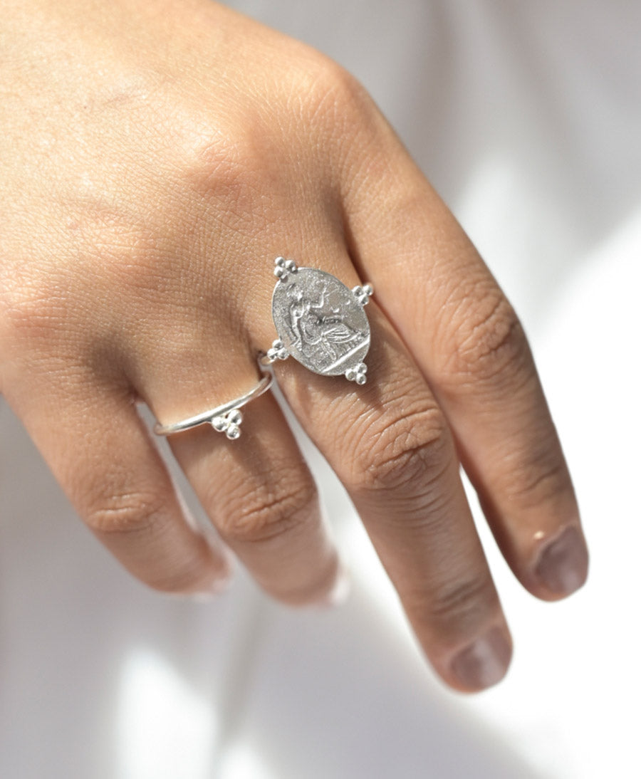 Fingerring Silber "Ornate Stacking Ring"