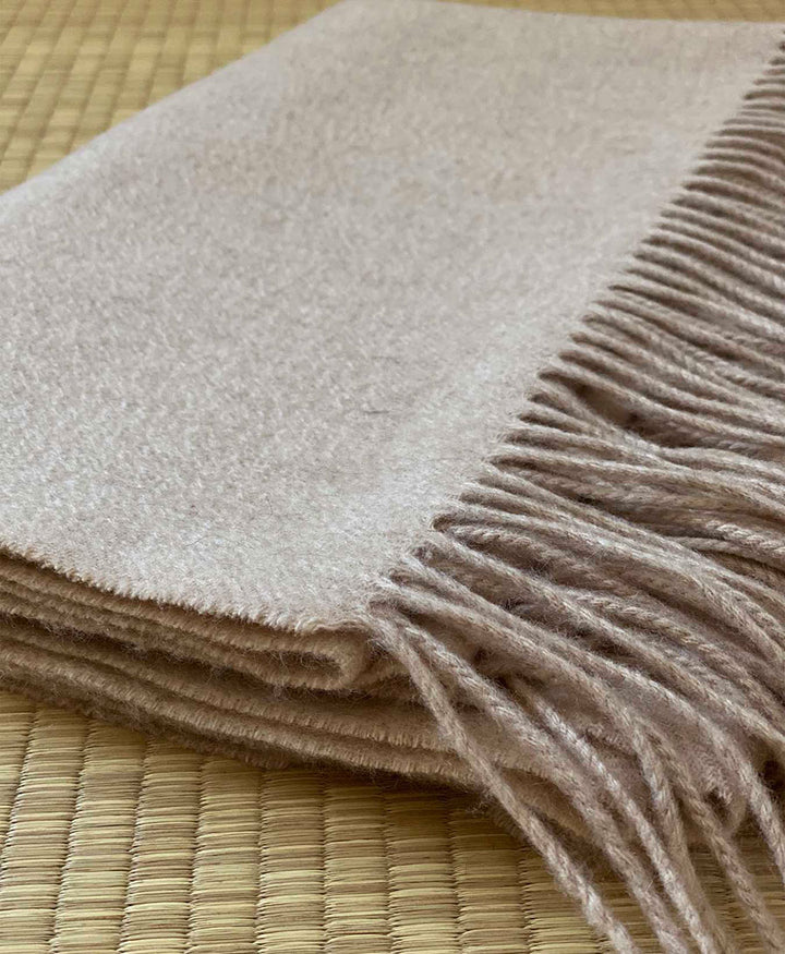 Schal / Halstuch aus Kaschmir - beige / sand