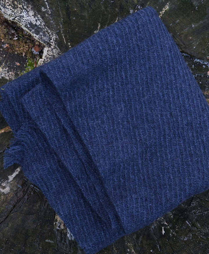 Schal / Halstuch aus Kaschmir (plain) - blau