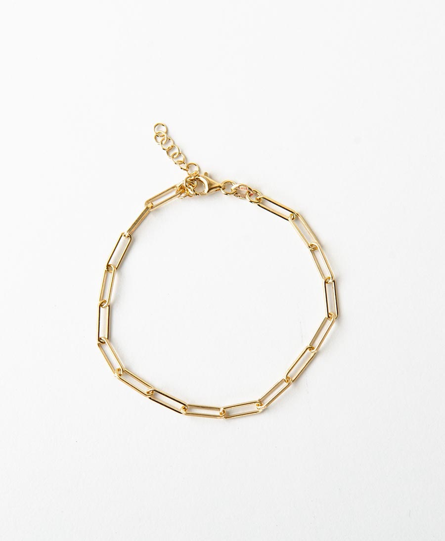 ESSENTIALS Chain Bracelet mit Gelbgold vergoldet