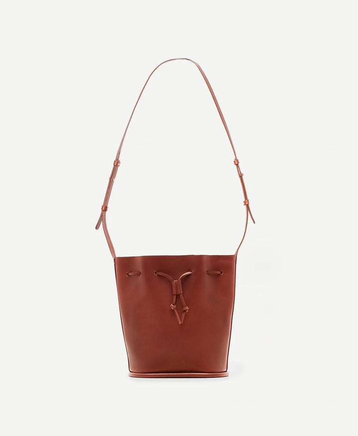Bucket Bag aus Leder "Dli" - Braun