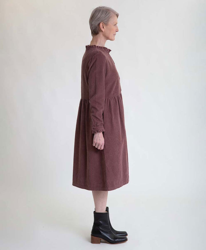 Sheila Cord Dress aus Bio-Baumwolle (Cord) - Mauve