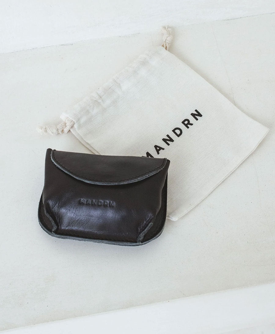 Kleines Portemonnaie aus schwarzem Leder - Billie Wallet Black