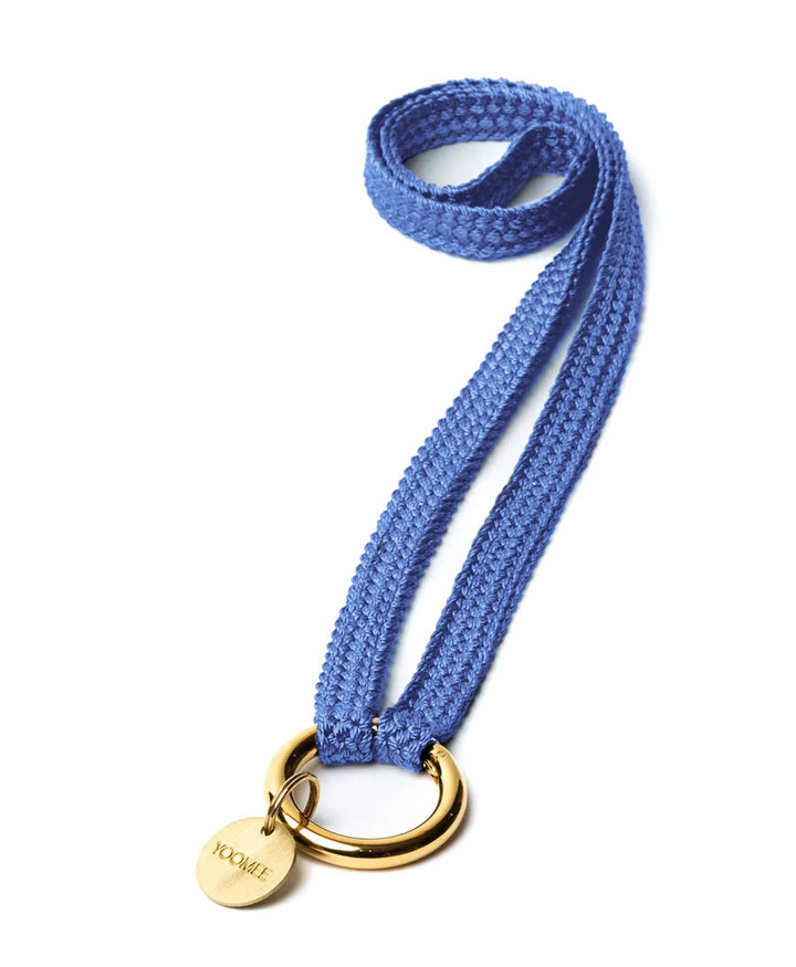 Schlüsselband "Fatima" vergoldeter Karabiner  - Blau