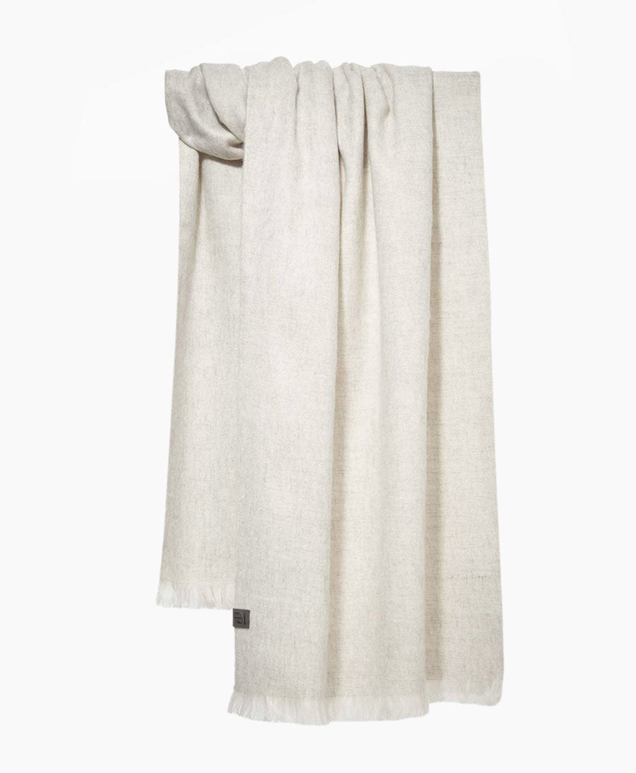 Halstuch Alpaka Schal - Solid White Canvas