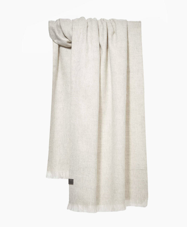 Halstuch Alpaka Schal - Solid White Canvas