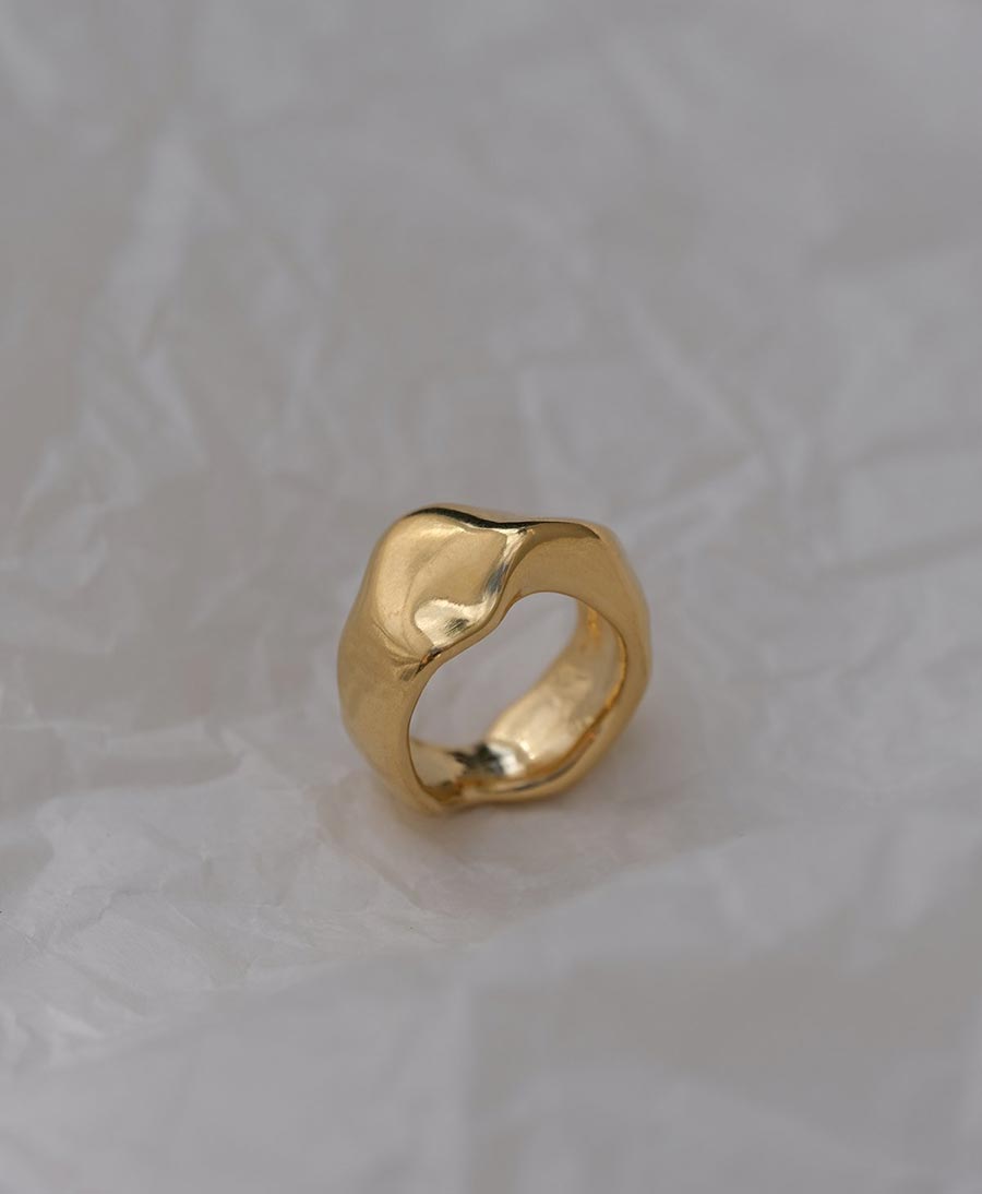 Ring "MOA" Sterling Silber, vergoldet