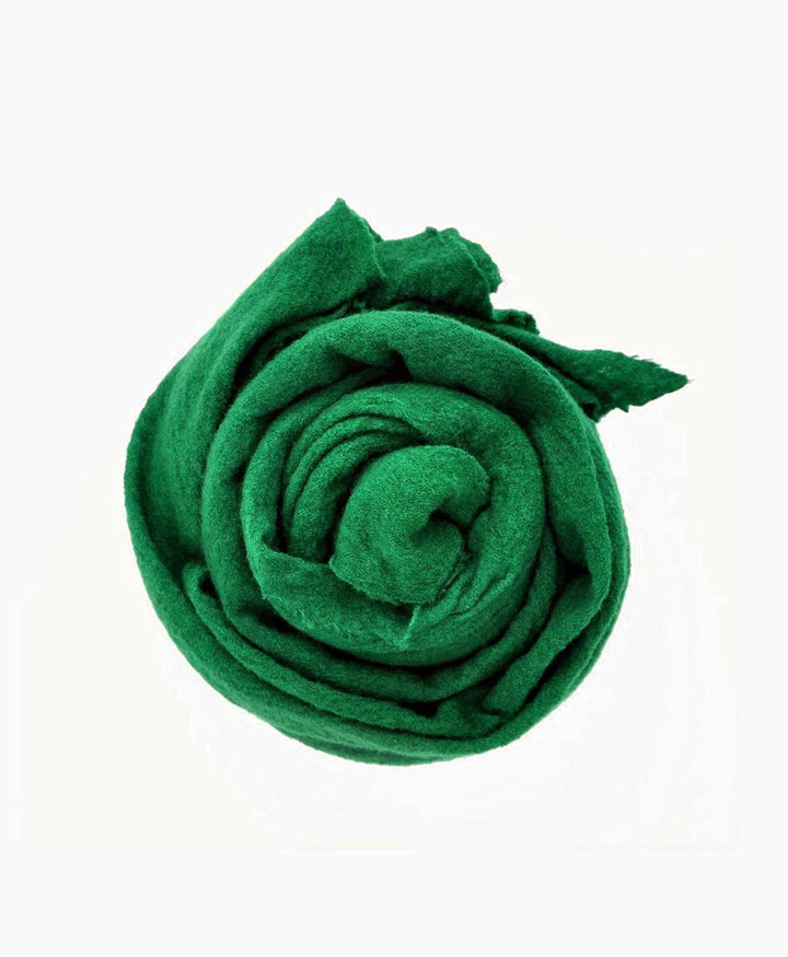 Schal aus Wolle - Medium WOOL CLOUD - emerald
