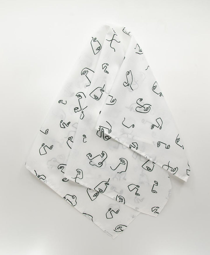 Kleines Halstuch aus Bio-Baumwolle - Print