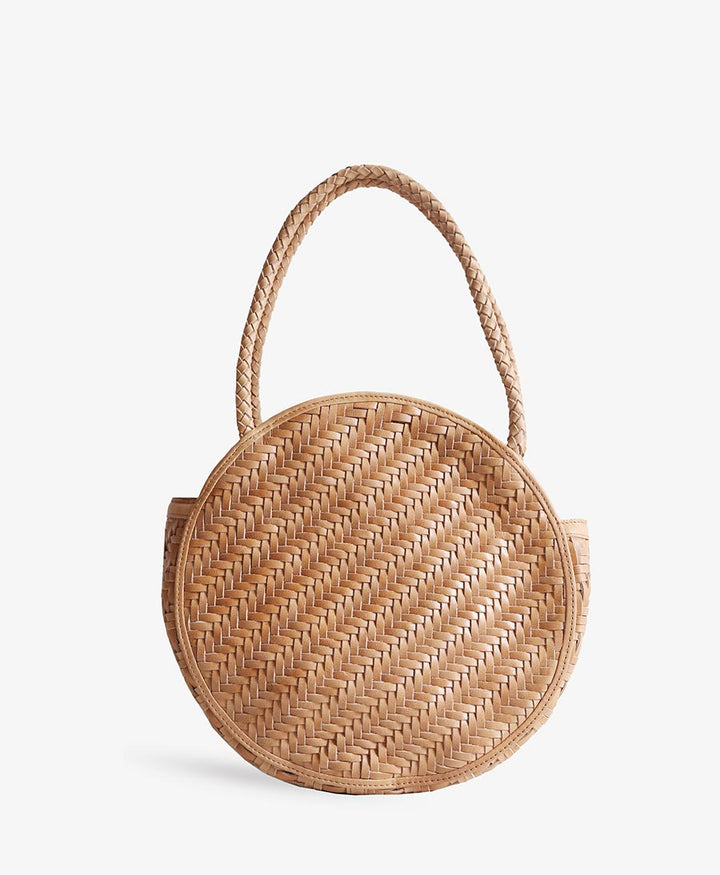 Gewebte Ledertasche "Emilia Bag" - Caramel