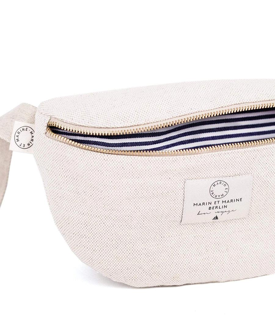 Berlin Bag Bauchtasche aus Leinen - Sahara