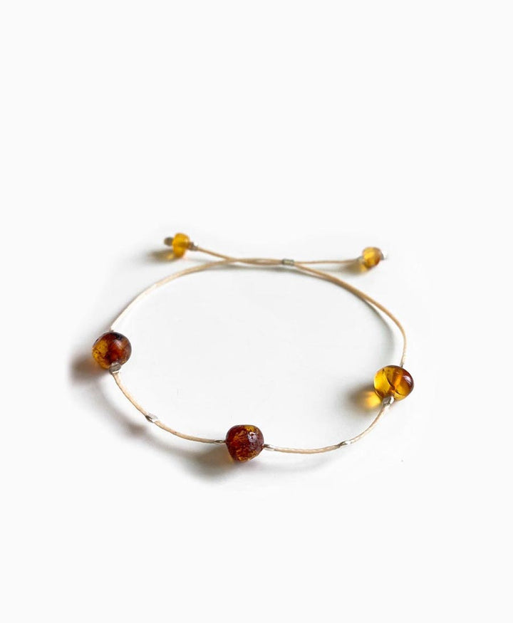 Bracelet silber  - Amber - beige