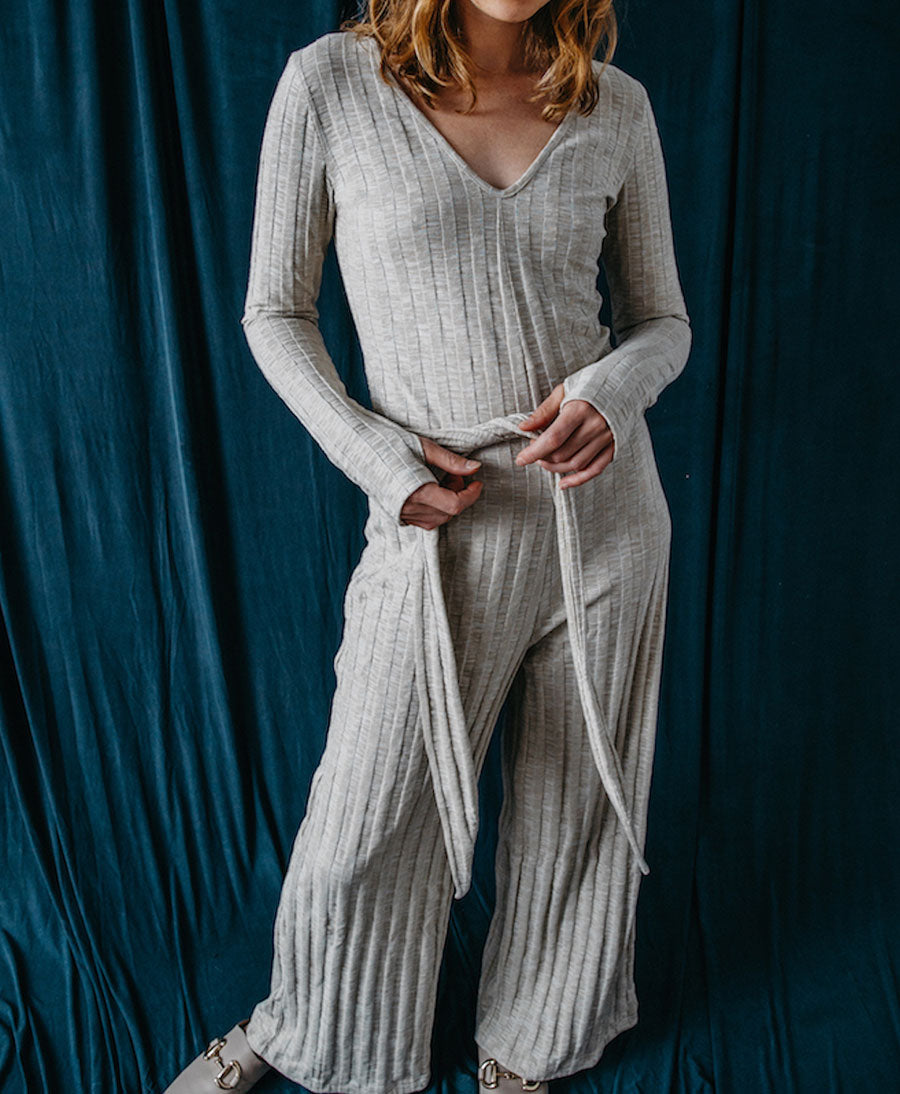 Strick-Jumpsuit (Knit)  - Nickel Melange