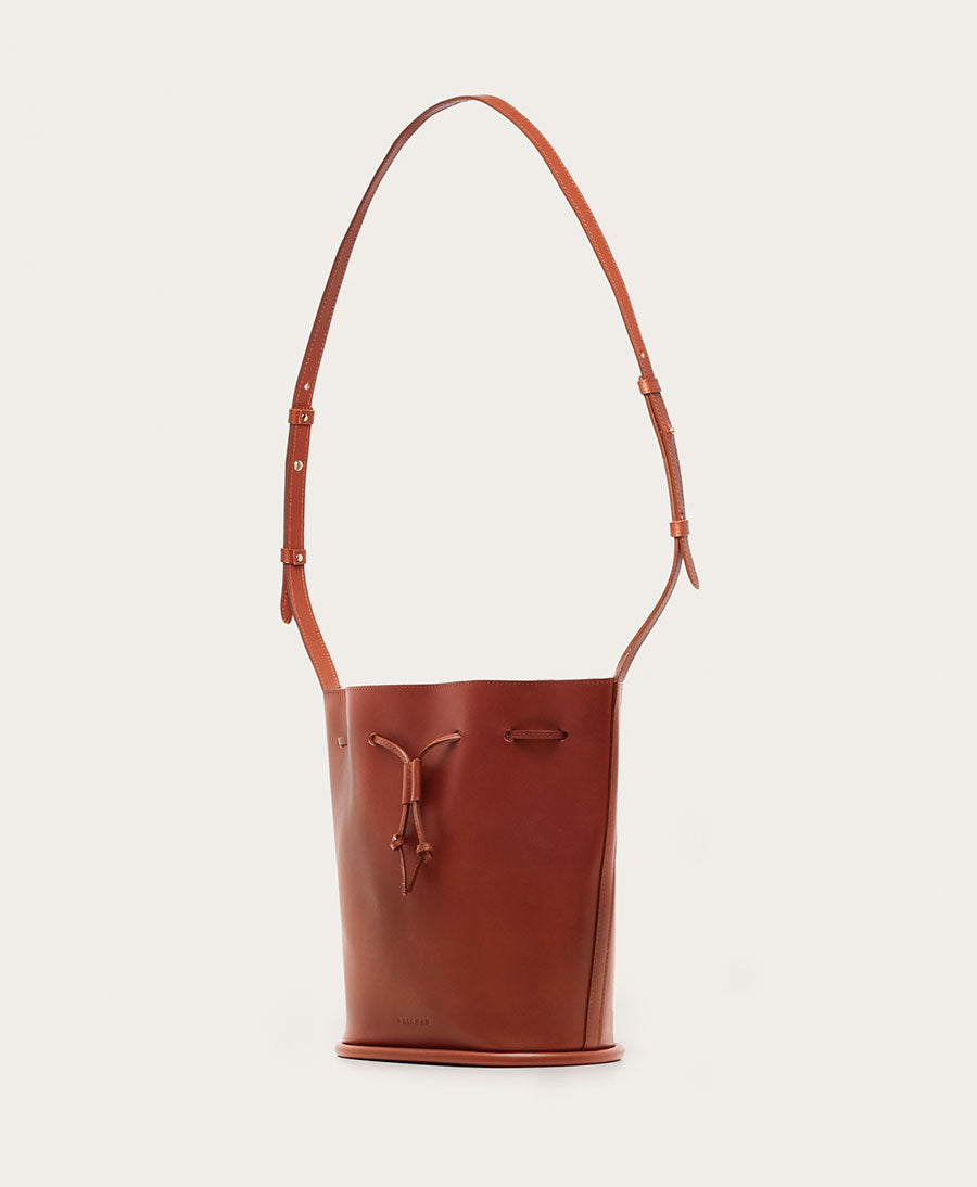 Bucket Bag aus Leder "Dli" - Braun