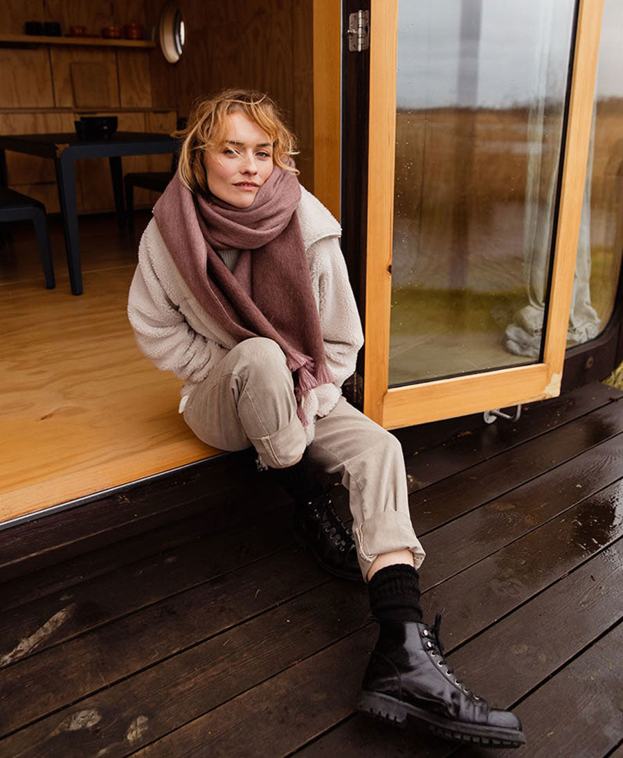 Halstuch Alpaka Schal - Doble Hazy Plum