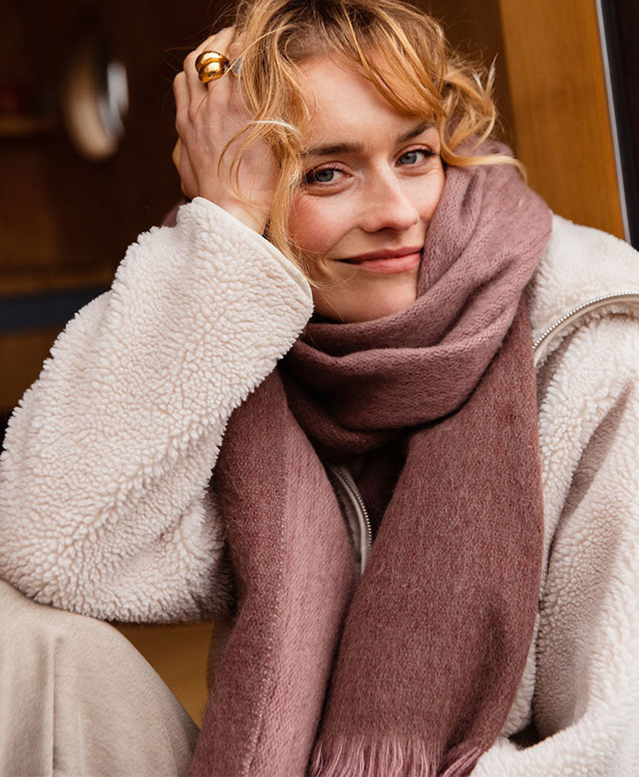 Halstuch Alpaka Schal - Doble Hazy Plum