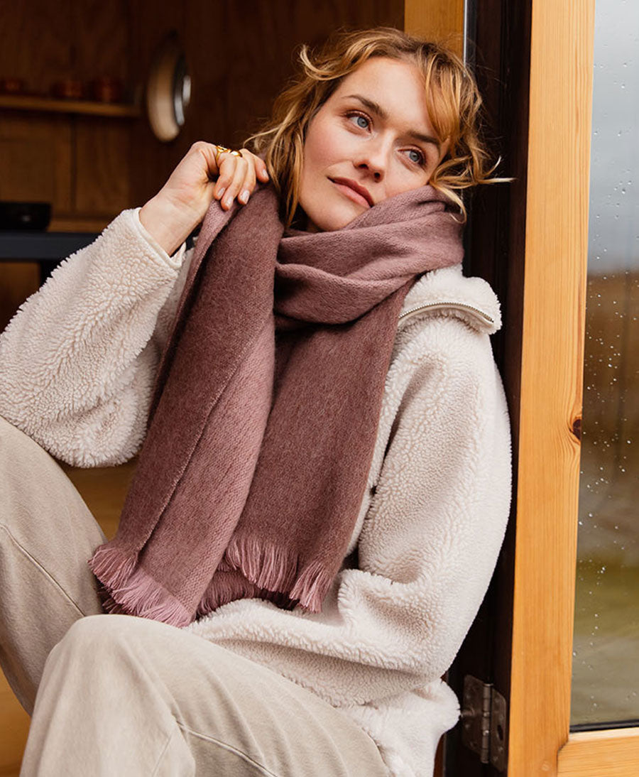 Halstuch Alpaka Schal - Doble Hazy Plum