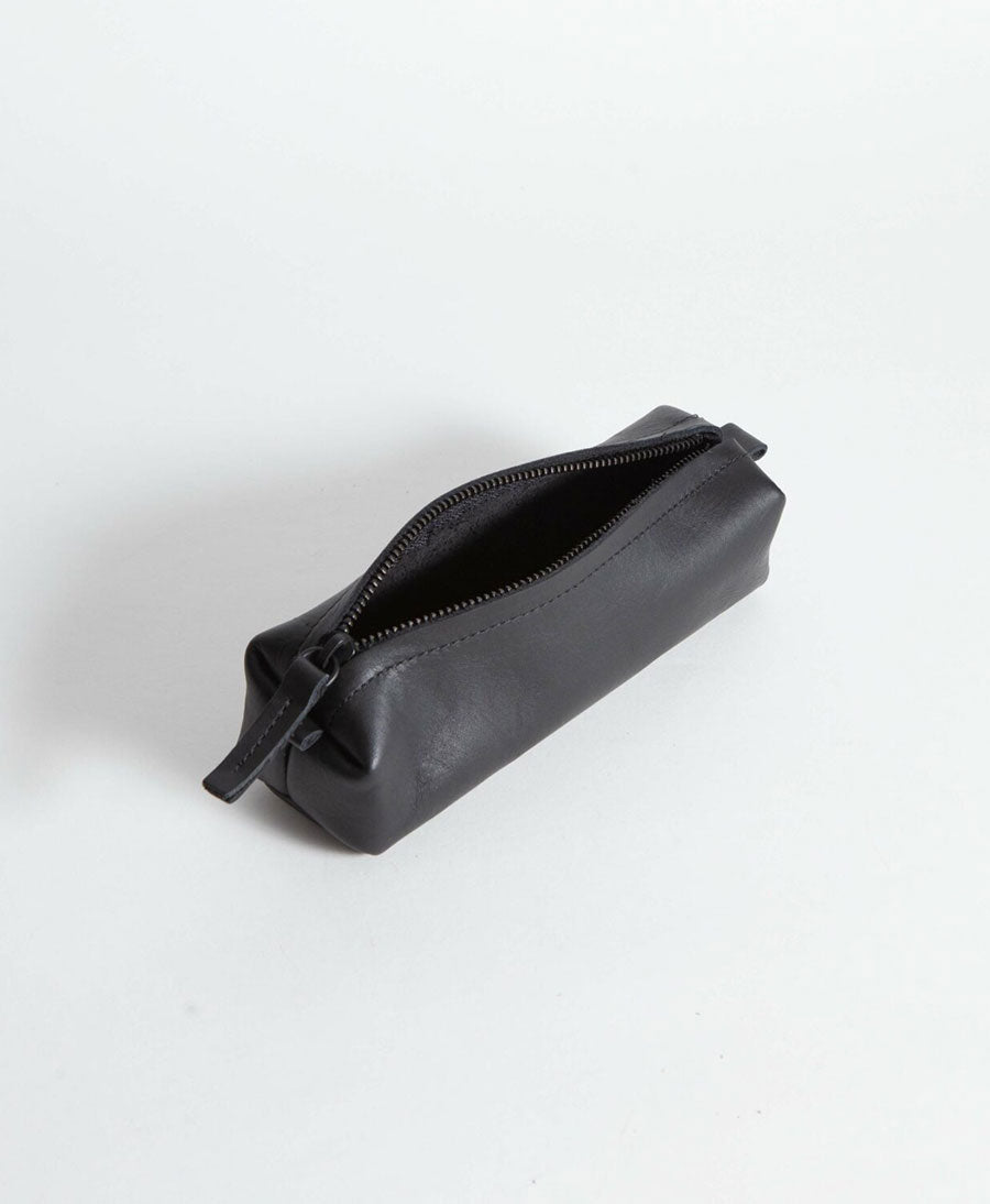 Stifteetui aus Leder "Minimalistic Pencil Case"  - Schwarz