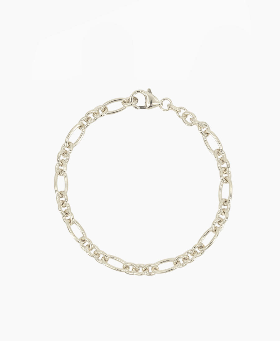 Bracelet / Armband Anker-Figaro (breit) - Sterling Silber
