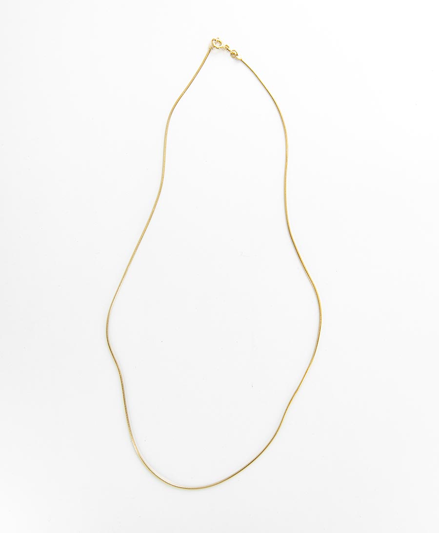 Halskette runde Schlangenkette 45cm - Vermeil