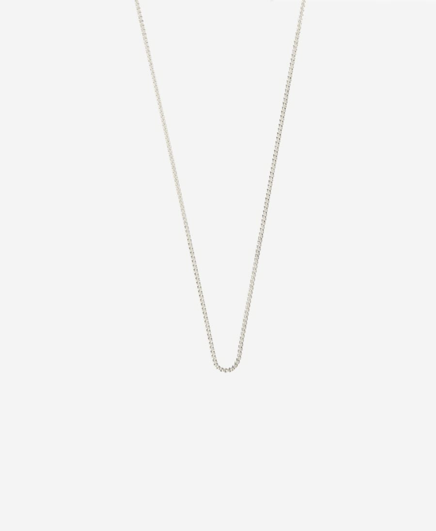 Halskette Curb 45 - 50cm - Sterling Silber