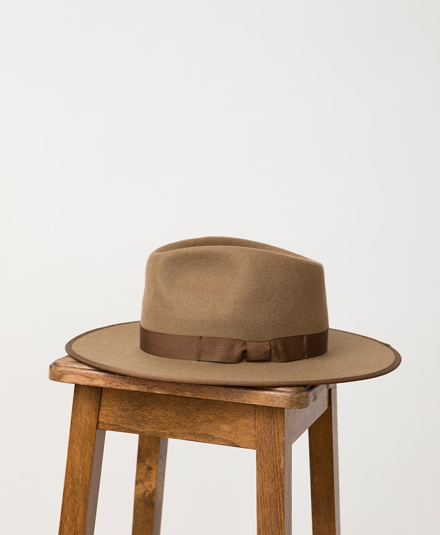 Hut aus Wolle "Jesse Rancher Fedora"  - Braun