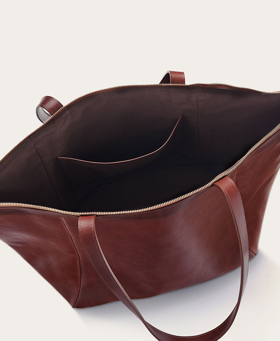 Balagan  Grosse Tasche aus Leder Ima Bag L - Braun –