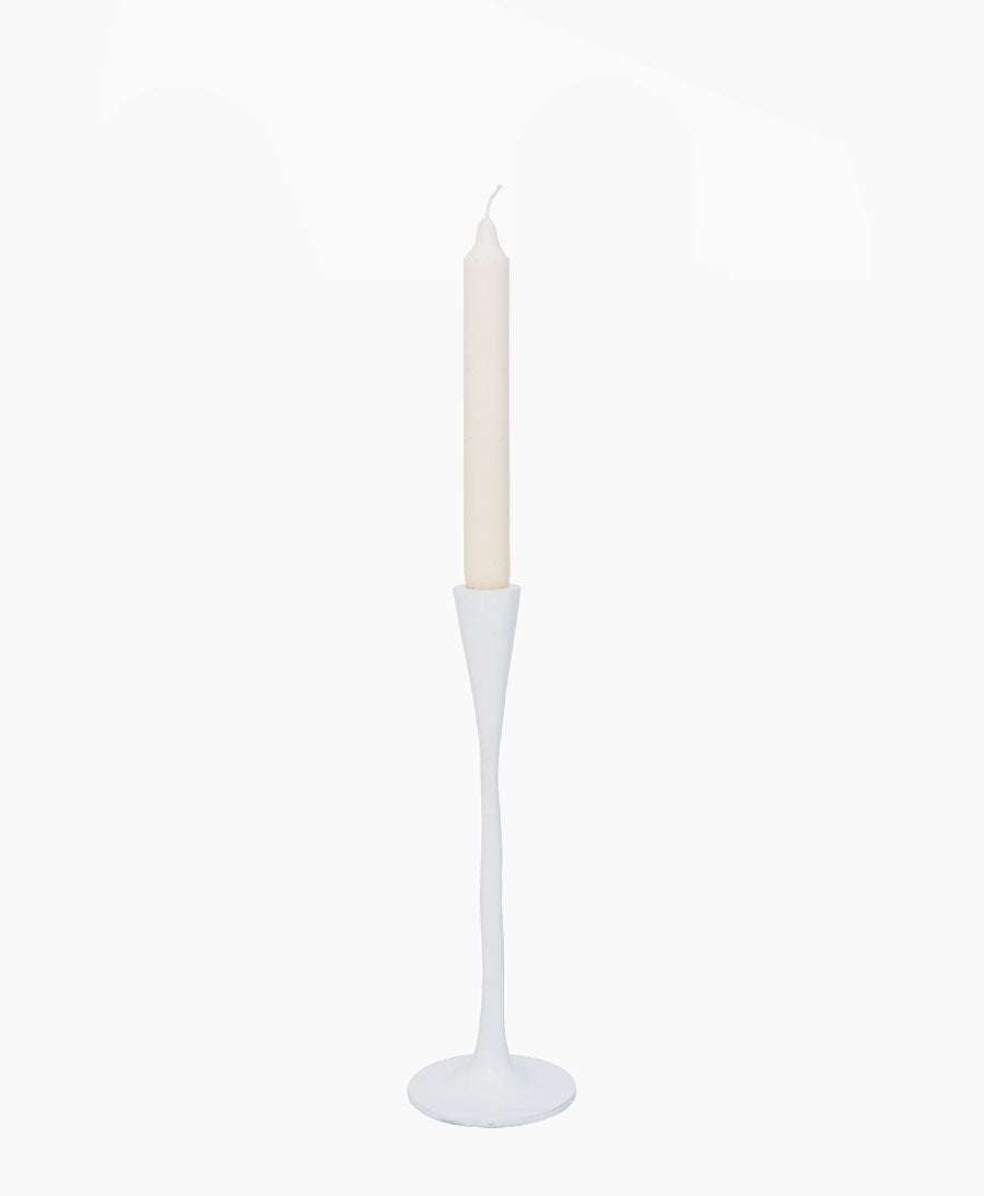 Weisser Kerzenständer aus Eisen (L) - Irregular